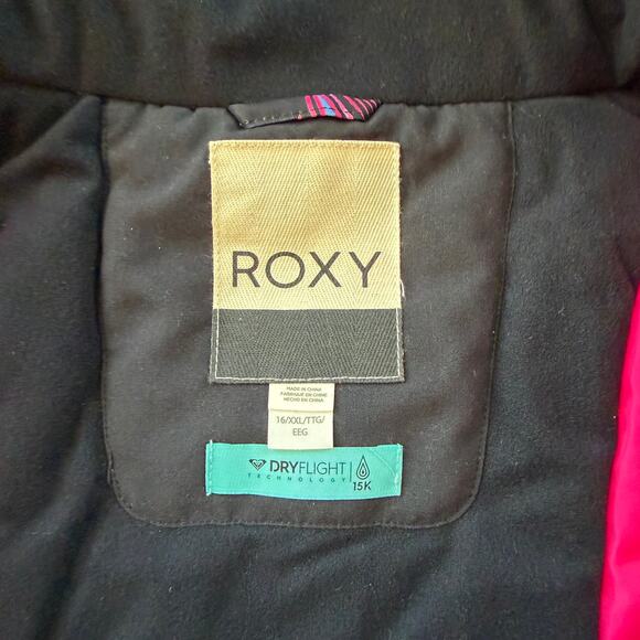 Roxy Frozen Flow Youth XXL 16 Ski Snowboard Jacket Hooded Insulated Waterproof - Picture 4 of 10